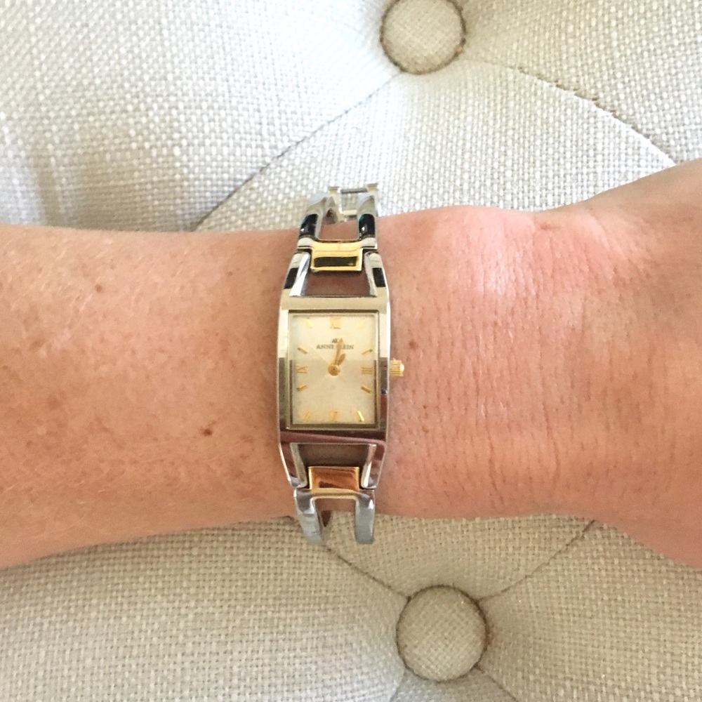 Anne Klein Two Tone Bracelet Watch Silver Gold